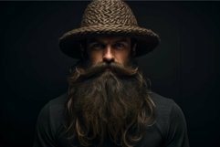 Mysterious man with a long beard and stylish hat Product Image 1