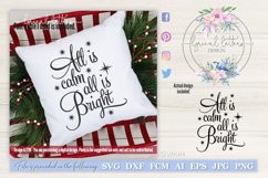 All Is Calm All Is Bright Christmas SVG Cut File LL171B Product Image 1