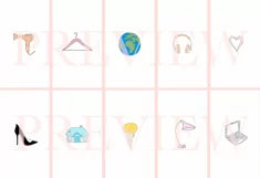 40 Instagram Story Highlights Icons in COLOUR, Hand Drawn Product Image 2