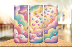 Valentine’s Day Glitter Sparkle shimmering Tumbler Wrap PNG Product Image 8