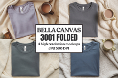 Christmas Bella Canvas 3001 Folded Tshirt Mockup Product Image 1