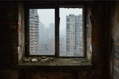 Neglected Abandoned city. Generate Ai Product Image 1