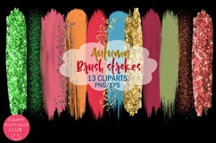 Autumn Brush Strokes Clipart- Autumn Brushes Strokes Product Image 2