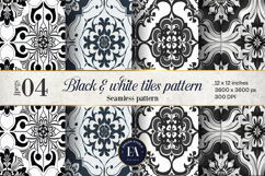 Black and white Tile Pattern, Monochrome tiles Product Image 1