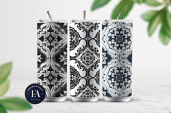 Black and white Tile Pattern, Monochrome tiles Product Image 2