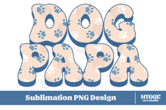 American Dog Papa 4th of July USA Paw DTF PNG Sublimation Product Image 1
