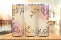Valentine’s Day Glitter Sparkle shimmering Tumbler Wrap PNG Product Image 7