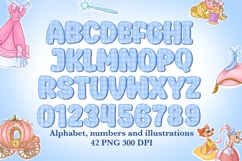 Princess Alphabet clipart PNG bundle Product Image 1