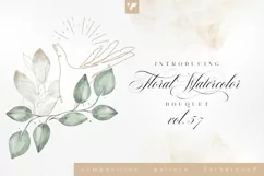 Floral Watercolor Bouquet Vol57 Product Image 1