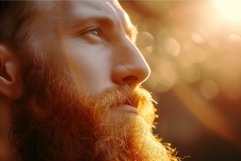 Sunset contemplation - profile of a bearded man Product Image 1