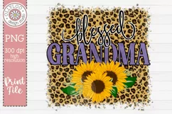 Blessed Grandma | Sunflower Leopard Sublimation Product Image 2