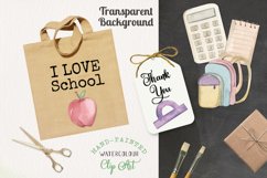 Back 2 School Watercolor 19 Elements Hand Painted College Product Image 2