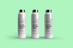 Rounded Long Bottle 3D Mockup Template Photoshop Product Image 1