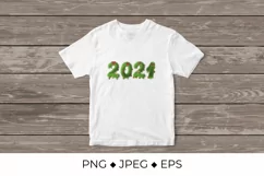 2021 numbers made of fir branches with Christmas balls Product Image 3