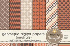 Neutral Geometric Digital Papers Product Image 1