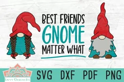 Best Friends Gnome Matter What Valentine Layered Cut File Product Image 1