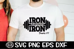 IRON SHARPENS IRON - PROVERBS 27 17 - SVG PNG EPS DXF Product Image 1