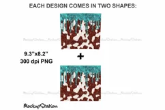 Cowhide Glitter 20oz Skinny Tumbler Sublimation Design PNG Product Image 3