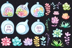 Succulents Clip art, Watercolor Succulents clipart Product Image 4