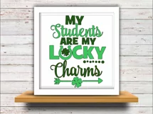 Teacher svg SVG DXF JPEG Silhouette Cameo Cricut students svg iron on St Patricks Day svg Product Image 2