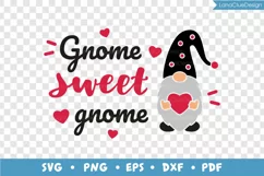 Gnome Sweet Gnome SVG - Gnome with Heart SVG PNG DXF EPS PDF Product Image 3