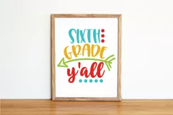 Sixth Grade Y'all SVG Cut File - Back to School SVG DXF EPS Product Image 4