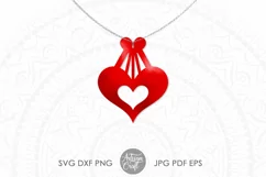 Heart earrings SVG | laser cutting | Valentine's Day SVG Product Image 5