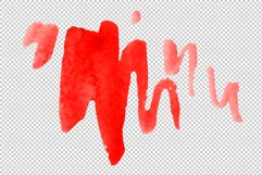 Orange-red Fuchsia watercolor png Product Image 7
