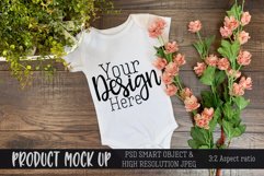 Natural floral bodysuit MOCKUP | PSD & JPEG Product Image 1