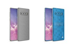 Samsung Galaxy S10 Vinyl Skin Design Mockup 2019 Angled Product Image 3