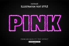 Pink Electricity 3D Illustrator Text Style Effect Product Image 1