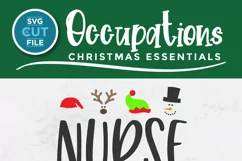 Christmas Nurse svg - Nurse Christmas Crew svg for crafters Product Image 2