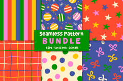 Colorful Christmas Patterns. Christmas Decoration Background Product Image 1