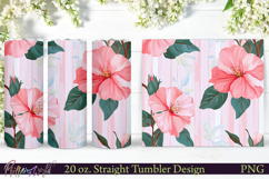 Floral Tumbler Wrap | Pink Flowers Product Image 1