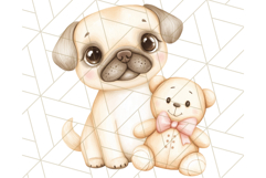 Pug Clipart PNG, Cute Dog Art, Funny Puppy Illustration Png Product Image 2