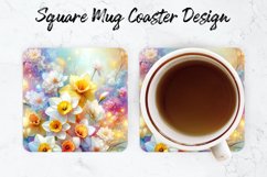 Flowers Mug coaster | Coaster | Sublimation Design Product Image 1