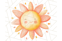 Pastel Watercolor Spring Clipart, Cheerful Floral Png Design Product Image 2