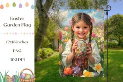 Happy Easter Garden Flag Sublimation, Welcome Garden Flag Product Image 1
