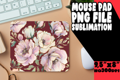 Cheerful Desk Mat Sublimation, Flower Pattern Product Image 1