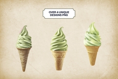 Matcha Swirl Cones Clipart Bundle 4 PNG Product Image 2