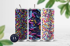 Neon Sprinkles digital paper | Colorful Rainbow Sprinkles Product Image 2