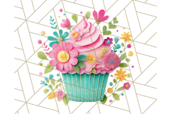 Paper Cupcake Clipart Layered Paper Scrapbook Collage Png Product Image 5