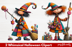 Whimsical Halloween Clipart ,Hand-Drawn Fall Holiday Product Image 1