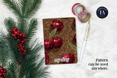 Glitter Coquette Cherry Pattern | Sparkly Glam Texture Paper Product Image 4