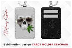 Funny Skull Design - Cards Holder Keychain Product Image 1