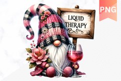 Liquid therapy Sublimation Gnome - PNG Design Product Image 1