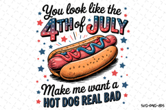You Look Like 4th of July Svg | Hot Dog Svg | Quotes Svg Product Image 1