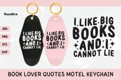 Book Lover Motel Keychain SVG | I Like Big Books Product Image 1