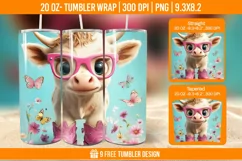 Highland Cow Tumbler Wrap Designs, Sublimation Wrap Product Image 1