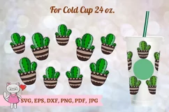 Cactus svg for Full Wrap Venti Cold Cup 24 oz Product Image 6
